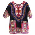 thumbnail image 1 of Camisa dashiki africana,vestidos africanos mujeres hombres camisa africana ropa,Camisa Dashiki africana de color brillante,Ropa con estampados africanos Camisas clásicas Tops,Camiseta, 1 of 8