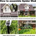 thumbnail image 5 of Halloween Spider Decorations Set 16.4ft Spider Webs 5ft Giant Spider with 20 Small Spiders Cotton Wool Yard Home Party Haunted Decor, 5 of 9