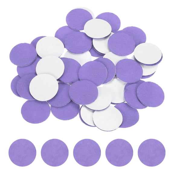 100 Pcs Adhesive Felt Circles, 1" Round Non-Woven Felt Pads Stickers, Light Purple