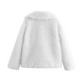 thumbnail image 4 of Faux Fur Coat, Yigetop Women's Faux Coat Long Sleeve Lapel Shaggy Winter Jacket Warm Furry Open Front Outerwear Fur Jacket White L, 4 of 4