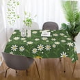 thumbnail image 6 of Floral Daisy Pattern Rectangle Tablecloth, Dust Proof Anti Wrinkle Wipeable Table Cloth Tabletop foration of Dinner Kitchen Wedding Holiday Party 60"x120" Decor Gift, 6 of 7
