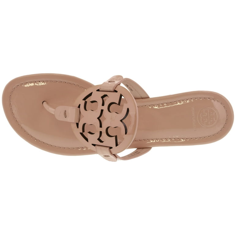 Tory Burch Women's Miller Soft Patent Sea Shell Pink / 654 Leather Sandal 