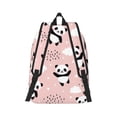 thumbnail image 2 of Naloa Panda Canvas Backpack for Men Women Rucksack Casual Travel Daypack College Tote Satchel Bookbag for Teens-Medium, 2 of 7