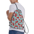 thumbnail image 3 of Kdxio Watermelon Print Drawstring Backpack Bag,Waterproof Draw String Back Sack, Gym Drawstring Bags Swim Bag For Unisex, 3 of 9