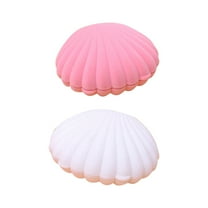 OFFIGAM Set of 2 Shell-Shaped Trinket Boxes for Girls and Women, Colorful Jewelry Storage Containers for Daily Use