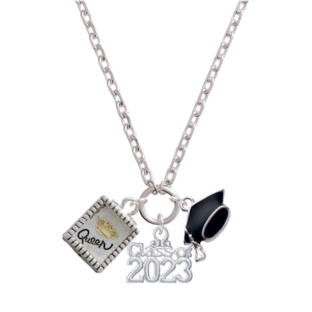 Delight Jewelry Shadow Box ''Queen'' with Goldtone Crown Silvertone