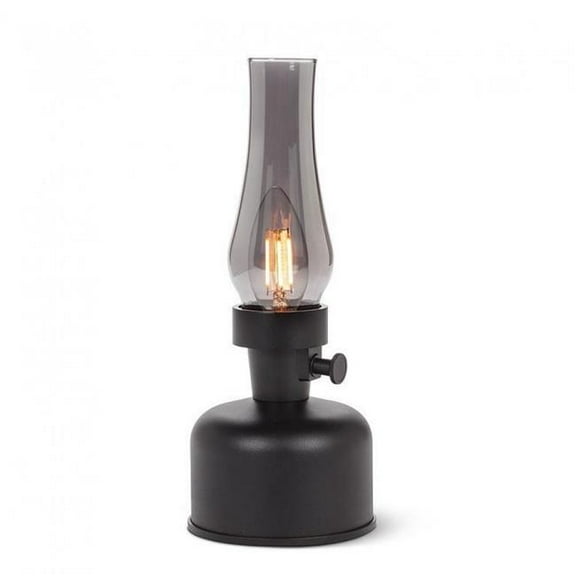 MDR Trading Inc. AB-27-LAMPLITE-200-BLK Lantern Look With Chimney Led Lamp