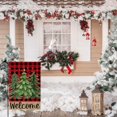 thumbnail image 4 of Welcome Christmas Red Tree Xmas Garden Flag Winter Small Burlap 12x18 Inch Vertical Double Sided Outside Yard Holiday Outdoor Farmhouse Decoration, 4 of 6