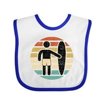 Inktastic Surfing Retro Sunset for Surfer Boys or Girls Baby Bib