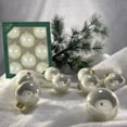 thumbnail image 4 of Glass Christmas Tree Ornaments - 67mm / 2.63" [8 Pieces] Designer Balls from Christmas By Krebs Seamless Hanging Holiday Decor (Shiny Pearl), 4 of 6