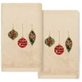 thumbnail image 2 of Linum Home Textiles Christmas Ornaments Embroidered Luxury 100% Turkish Cotton Hand Towels (Set of 2), 2 of 3