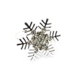 thumbnail image 1 of Naiovety Ajuste de la Decoración Navidad Copo de nieve Diseño Servilletas Círculos Toalla Hebilla para la familia occidental Hotel Boda Fiesta Mostrada Plata Naiovety HA060540-02, 1 of 6