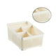 thumbnail image 3 of Caja de almacenamiento de cosméticos de escritorio de plástico, soporte organizador de papelería para estudiantes de oficina de mimbre de Almacenamiento y organización del hogar beis blanco Toystoory HA000853-02B, 3 of 6