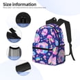 thumbnail image 3 of Disketp colorful Skull mushroom rainbow Mochila Ligera Clásica con Múltiples Bolsillos, Mochila Casual para Hombre y Mujer, Ideal para Escuela, Trabajo y Viajes, 3 of 6