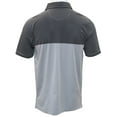 thumbnail image 2 of Bobby Jones Men's Performance Galley Stripe Polo Golf Shirt, Large Heather Gray -, 2 of 2