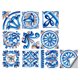 thumbnail image 3 of Azulejo de pared Vinilo Flor Etiqueta de la pared Mural Calcomanía para azulejos Etiqueta autoadhesiva impermeable para azulejos, MZ-2-142, Grande Inevent HA002473-145, 3 of 6