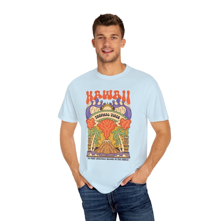 Hawaii Psychedelic 90s Y2K Style Comfort Colors Unisex Shirt