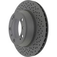 thumbnail image 2 of Centric Premium Rear Brake cross-drilled rotor 298x24mm (2 required),anti-corrosion coating ,not black.Fits select: 1999 Porsche 911 Carrera, 2 of 5