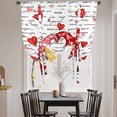 thumbnail image 3 of Valentine's Day Balloon Curtains for Windows, Bedroom Curtains 54 Inch Length, Red Gnomes Love Letter Romantic Tie Up Curtains Panels Thermal Insulated Bathroom Curtains Window 42"x54", 3 of 8