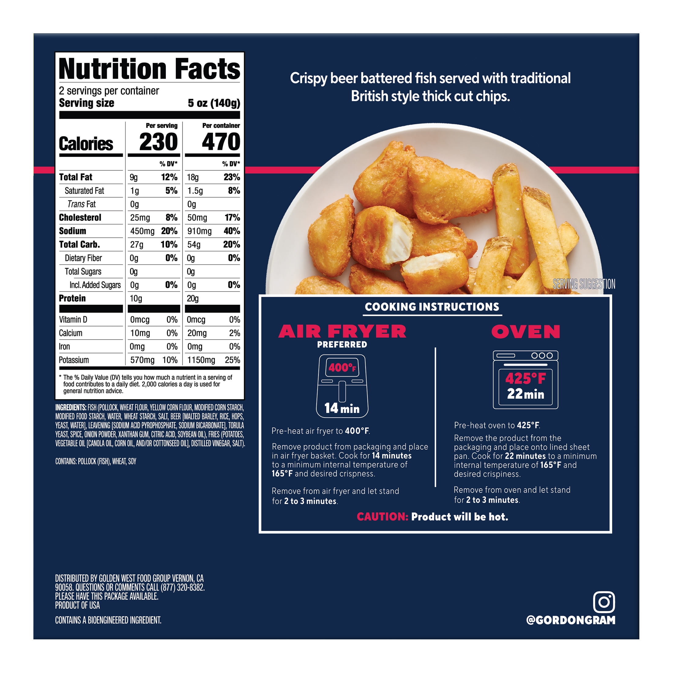 By Chef Ramsay Fish and Chips, 10 oz (Frozen)