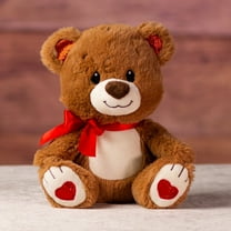 Glittery Valentine Bear 9 inch Plush Toy – Soft & Cuddly Stuffed Animal Gift