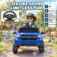 thumbnail image 4 of Funcid 24V Ride on Toys, Licensed Ford Maverick Lariat 4WD Ride on Cars with Remote Control for Kids 3-5 Aged, Single Seater Electric Car Pickup Truck with Bluetooth, Music & Large Trunk, Blue, 4 of 8
