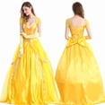 thumbnail image 3 of MIOU Adult Women's Yellow Princess-Style Dress Cosplay Set (With Skirt Support), 3 of 5