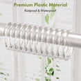 thumbnail image 3 of Bathway Plastic Shower Curtain Rings, 12 Pcs Clear Shower Curtain Hooks, O Shape Shower Curtain Hooks Rings, Easy to Snap Closure Shower Hooks for Shower Curtain and Liner Bathroom, 3 of 8