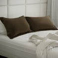 thumbnail image 3 of PiccoCasa 2 Packs Pillowcases Soft 1800 Microfiber Pillow Shams with No Zipper, King Brown, 3 of 8