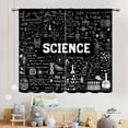 thumbnail image 3 of Science Curtains for Classroom, Kids Math Educational Learning Cute Black Window Drapery Treatments for Baby Girls Boys Bedroom Living Room Nursery Shelves Classroom 2 Panels Set, 42"x54" Inch, 3 of 5