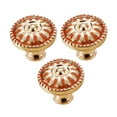 thumbnail image 4 of CRAFTHROU 3 Pcs Poignées de Commode Rouges Bouton de Traction Circulaire en Alliage pour Tiroir de Meubles, 4 of 6