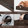 thumbnail image 3 of Dog Crate Bed Washable Dog Beds for Large Dogs, Big Waterproof Orthopedic Dog Bed with Egg Crate Foam Pet Bed Mat, Removable Oxford Cooling Cover, Khaki, 3 of 5