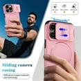 thumbnail image 5 of Case for iPhone 14 Pro Max 6.7" with Invisible Fold Holder Stand, MagSafe Magnetic Wireless Charging,Sliding camera casing,Shockproof Dropproof Tough Rugged Protective Case Cover,Pink, 5 of 10