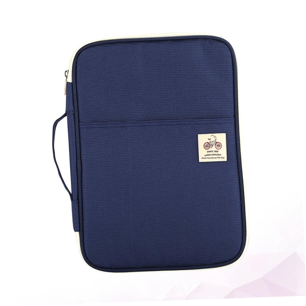 HONMEET Travel A4 Document Bag in Navy Waterproof Portfolio Organizer Business File Holder