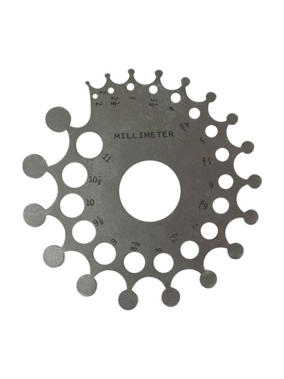 Aluminum Stone and Sizer with Millimeters and Carat Measurements Jewelry Making Craft Tool - MEAS-0042