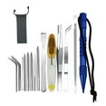 thumbnail image 1 of Soidarity Marlin Set Agujas de cordones Acero inoxidable Profesional Pequeña artesanía Costura Reutilizable Extraíble Tejer Pin Trabajo de cuero carpas 14 Piezas Azul Soidarity OD023335-18B, 1 of 6