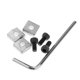 thumbnail image 4 of 3 uds tornillos de tuerca de bloqueo de guitarra herramienta de reparación de instrumentos reemplazo de tapa de guitarra resistente con llave de puent Plata Hugo Tuerca de bloqueo, 4 of 7