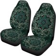 thumbnail image 5 of Qpednta Green Mandala Car Seat Covers Full Set for Women Automotive Accessories Universal Fit for Car,Truck,SUV,Vans Elastic Front & Rear Auto Seats Protector, 5 of 7