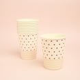 thumbnail image 1 of Vasos de papel Yotijar Con rayas rosas 10 piezas desechables, 1 of 6