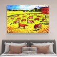 thumbnail image 4 of Póster de lienzo de ganado en los valles, decoración de dormitorio, paisaje deportivo, decoración de oficina, regalo, estilo marco, 12 x 18 pulgadas (30 x 45 cm), 4 of 8