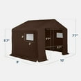 thumbnail image 2 of Best Choice Products 10x8ft Outdoor Fabric Storage Shed, Steel Frame, Dual Roll-Up Zipper Doors, Window - Brown, 2 of 8