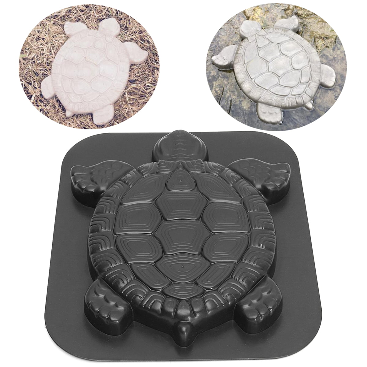 Plastic turtle mold plaster concrete  garden mould 6" x 4.5' x .75" 