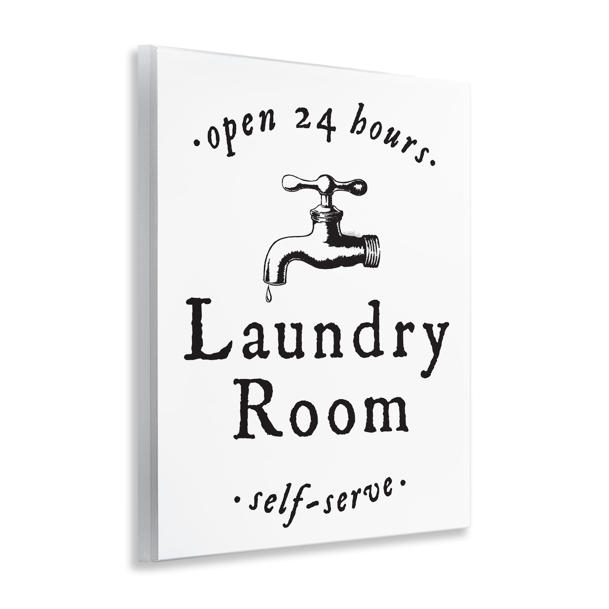 Stupell Industries Self Serve Laundry Typography Painting Unframed Art Print Wall Art, 11 x 14