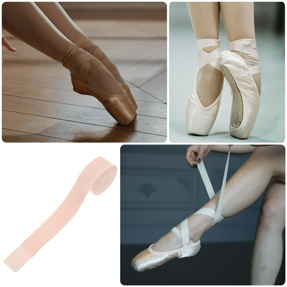 TEHAUX Ballet Shoe Straps for Women, 2 Pieces, Soft Ribbon Ties for Dance, Ballet Accessories