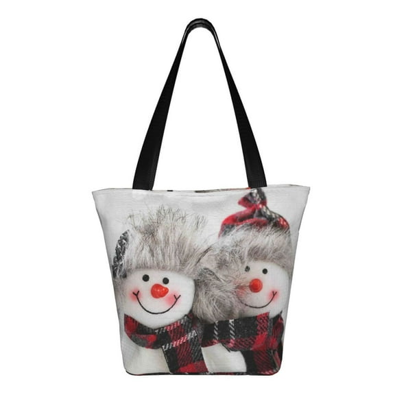 Ratiio Christmas Snowman With Hat Print Shoulder Bag for Women, Polyester Crossbody Purse Lightweight Handbag for Daily Travel and Casual Use