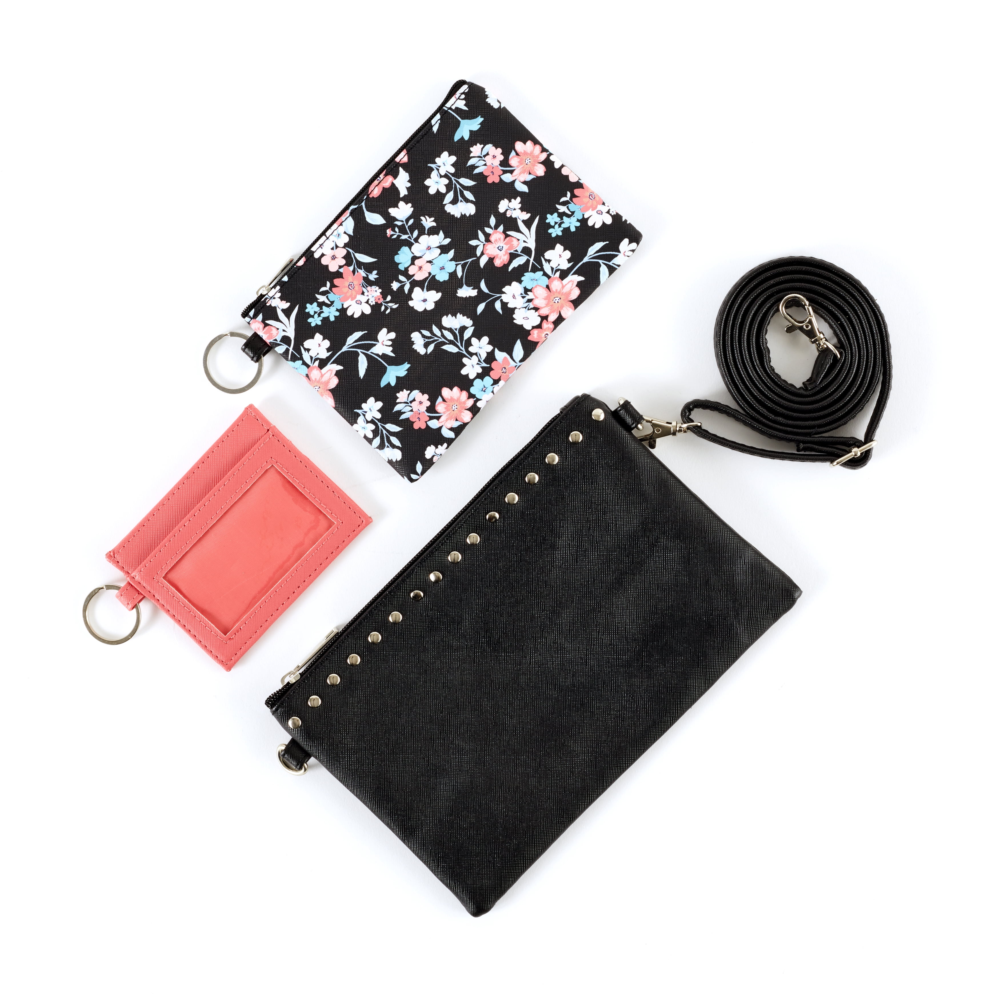 pink purse and wallet set