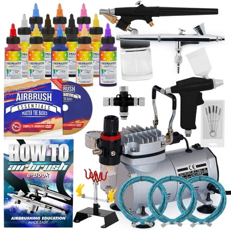 Pointzero Pro Airbrush Cake Decorating Set 12 Chefmaster Colors
