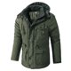 thumbnail image 4 of Parka de invierno con capucha, cortavientos, de algodón, acolchada, gruesa, ajustada, informal, de forro polar, clásica, cálida, 4 of 4