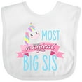 thumbnail image 3 of Inktastic Most Magical Big Sis- cute unicorn Girls Baby Bib, 3 of 4