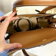 Michael Kors 35S2Gnms5B Carmen Medium Logo And Faux Leather Belted Satchel Brown